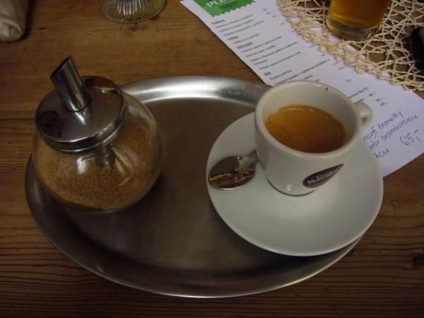 Espresso Aromagic barbera v restauraci Plevel